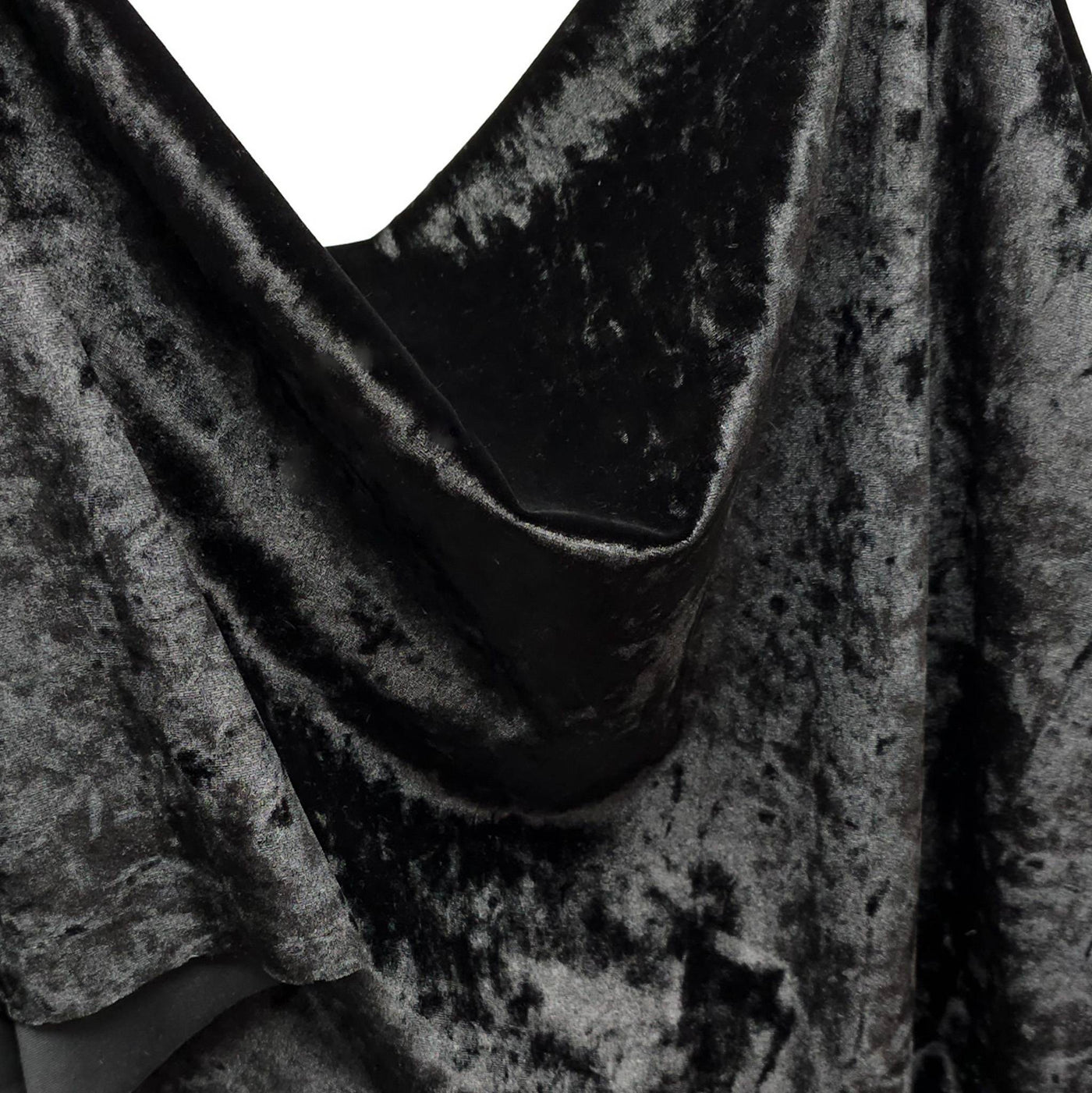 Crushed Stretch Velour | Black
