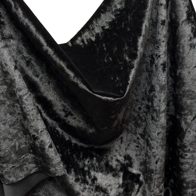 Crushed Stretch Velour | Black