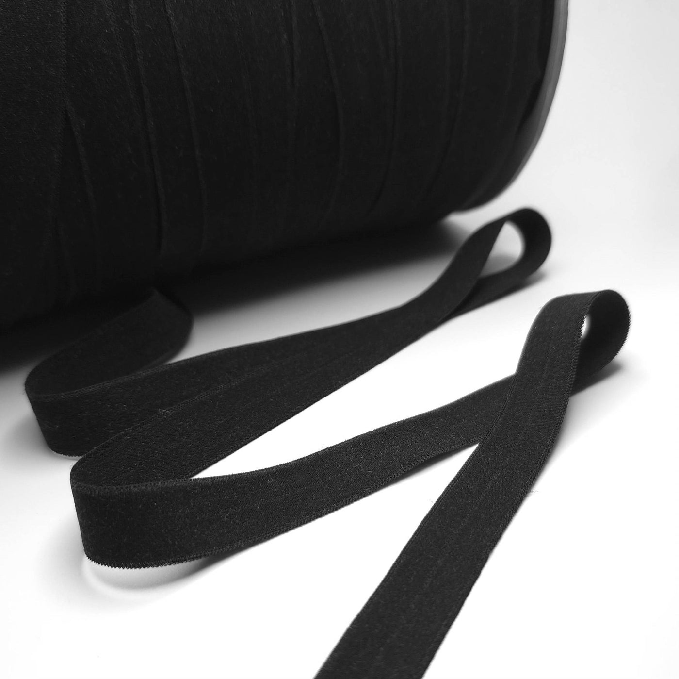 Double Fold Elastic | Black Matte | 13 mm | Les Tissées