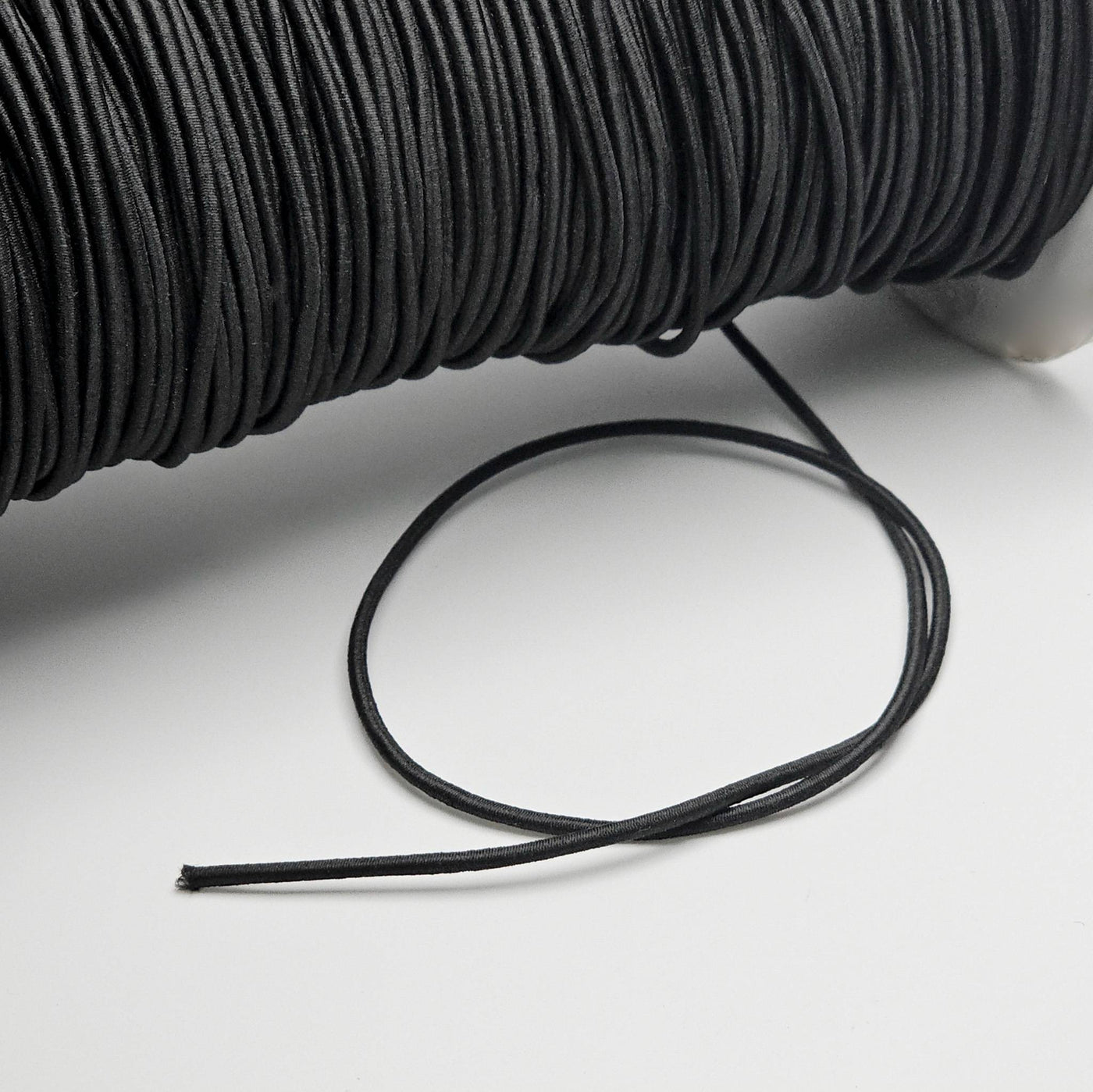Round Elastic Cord | Black | 2 mm