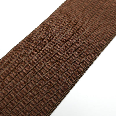 Shirred Elastic Waistband  | 55 mm - 2 1/4" | Brown | Made in France