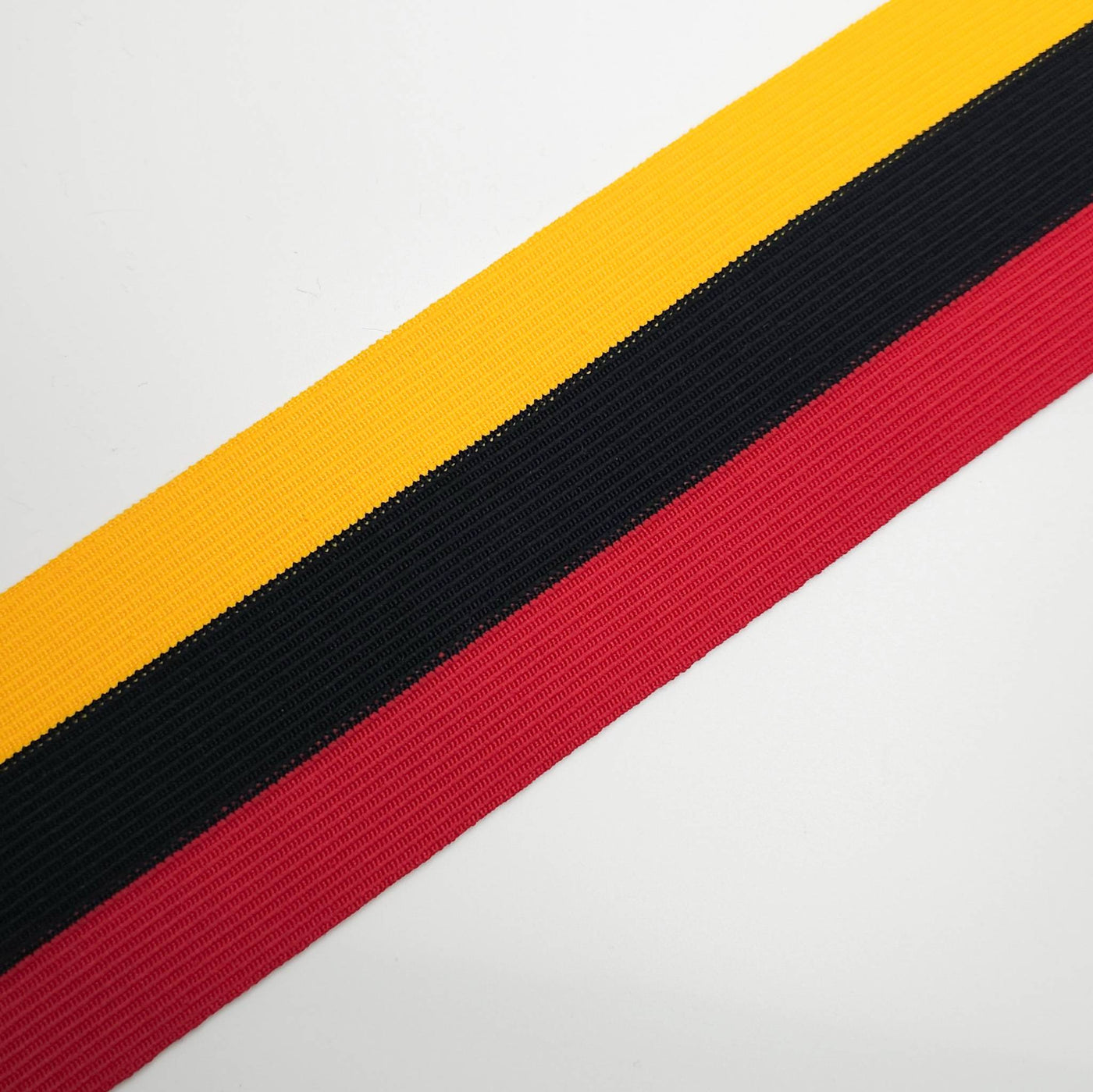 Retro Striped Waistband Elastic | Red, Black & Yellow