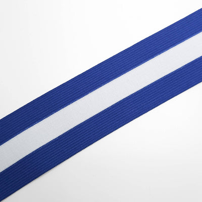 Retro Striped Waistband Elastic | Blue & White