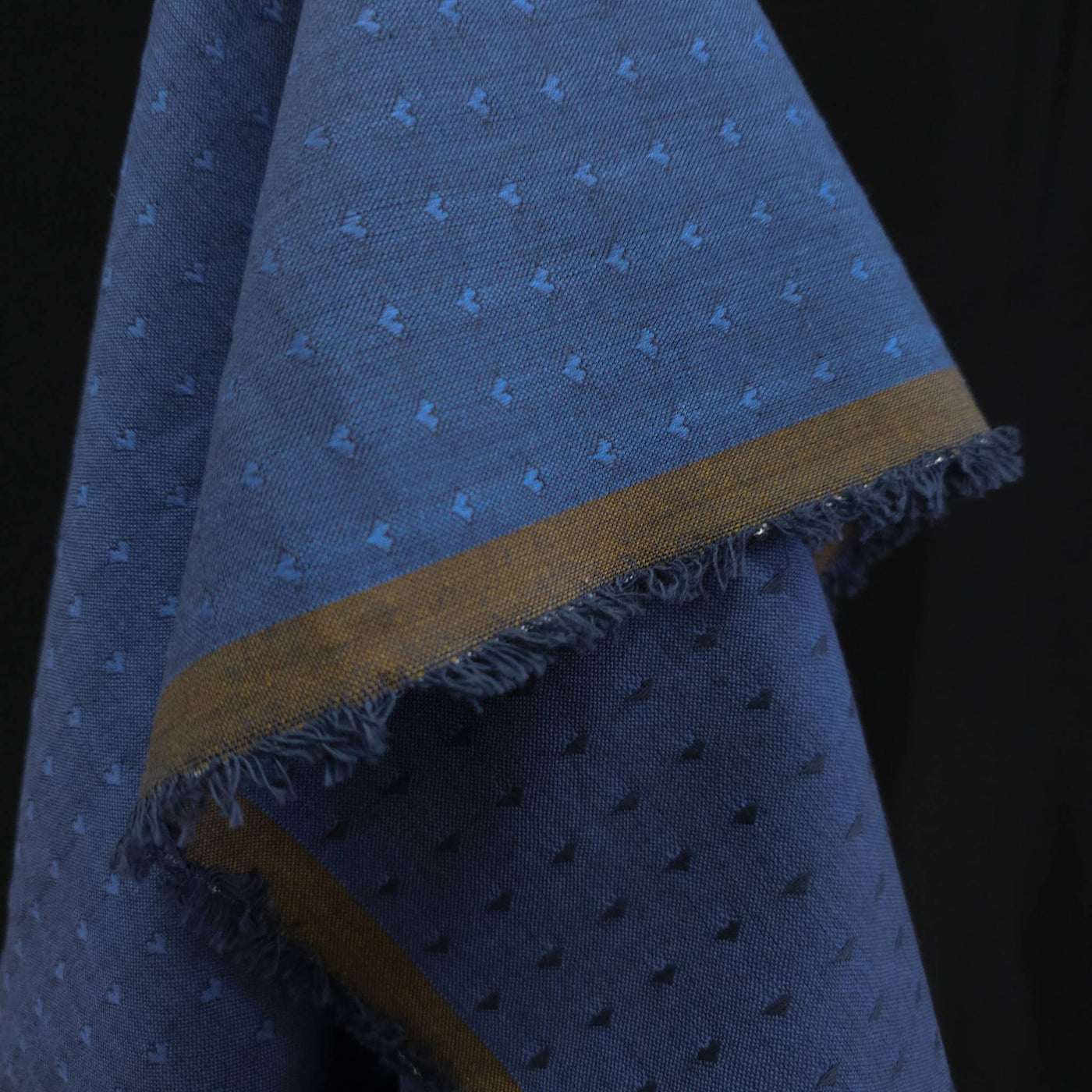 Yarn Dyed | 100% Cotton | Dobby Hearts | Blueberry | Fableism