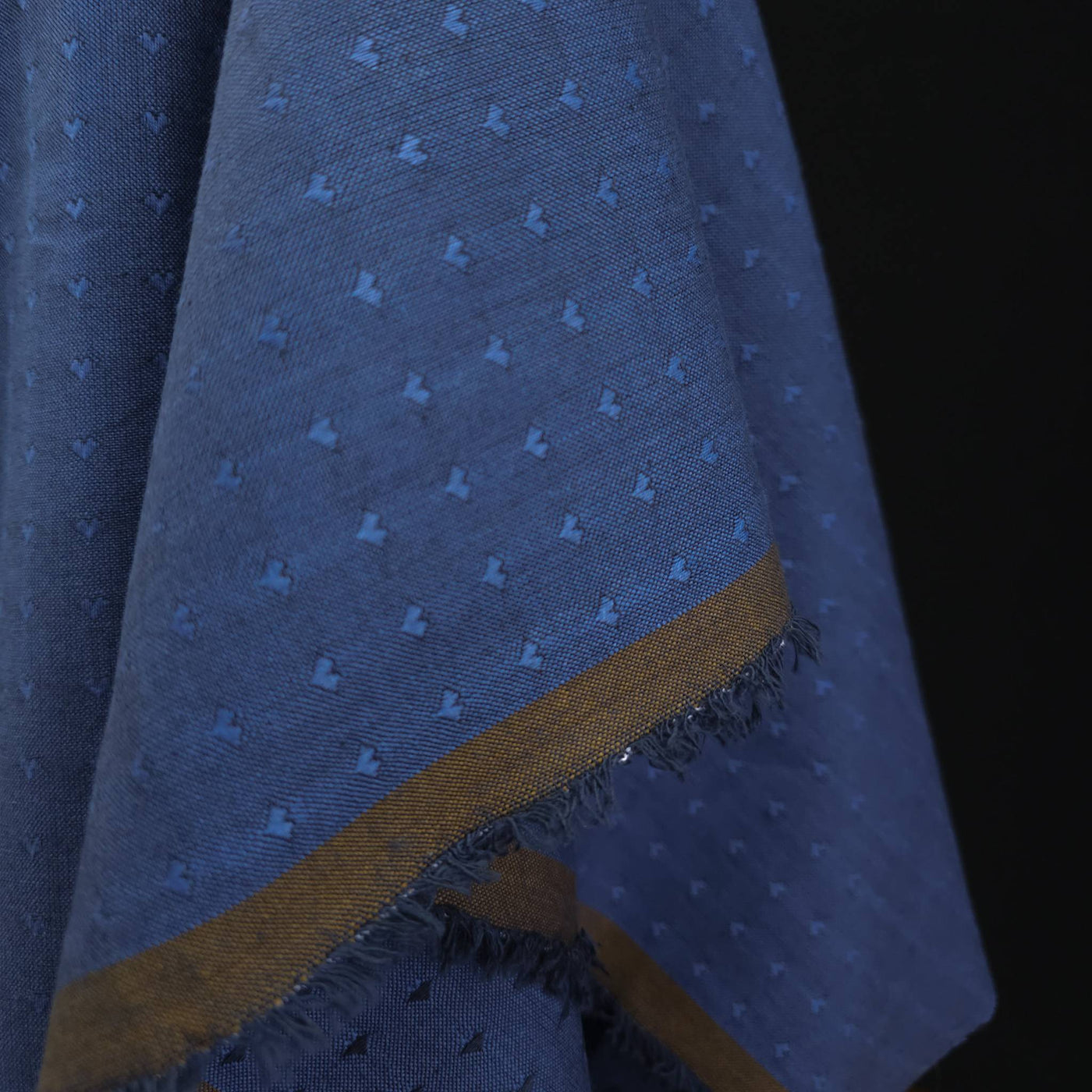 Yarn Dyed | 100% Cotton | Dobby Hearts | Blueberry | Fableism