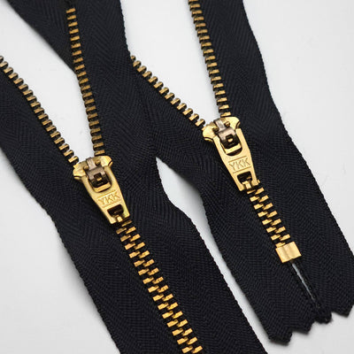 Fermeture à glissière YKK | Fermeture semi-automatique | Fermeture à glissière fermée | Métal | n° 5 | 5 3/4'' - 14,5 cm