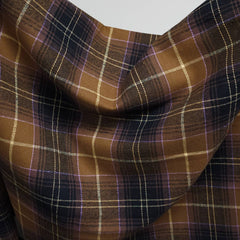 Premium Yarn-Dyed Cotton Flannel | Brown Plaid