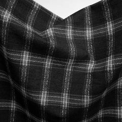Premium Cotton Flannel Fabric | Yarn-Dyed Black Plaid