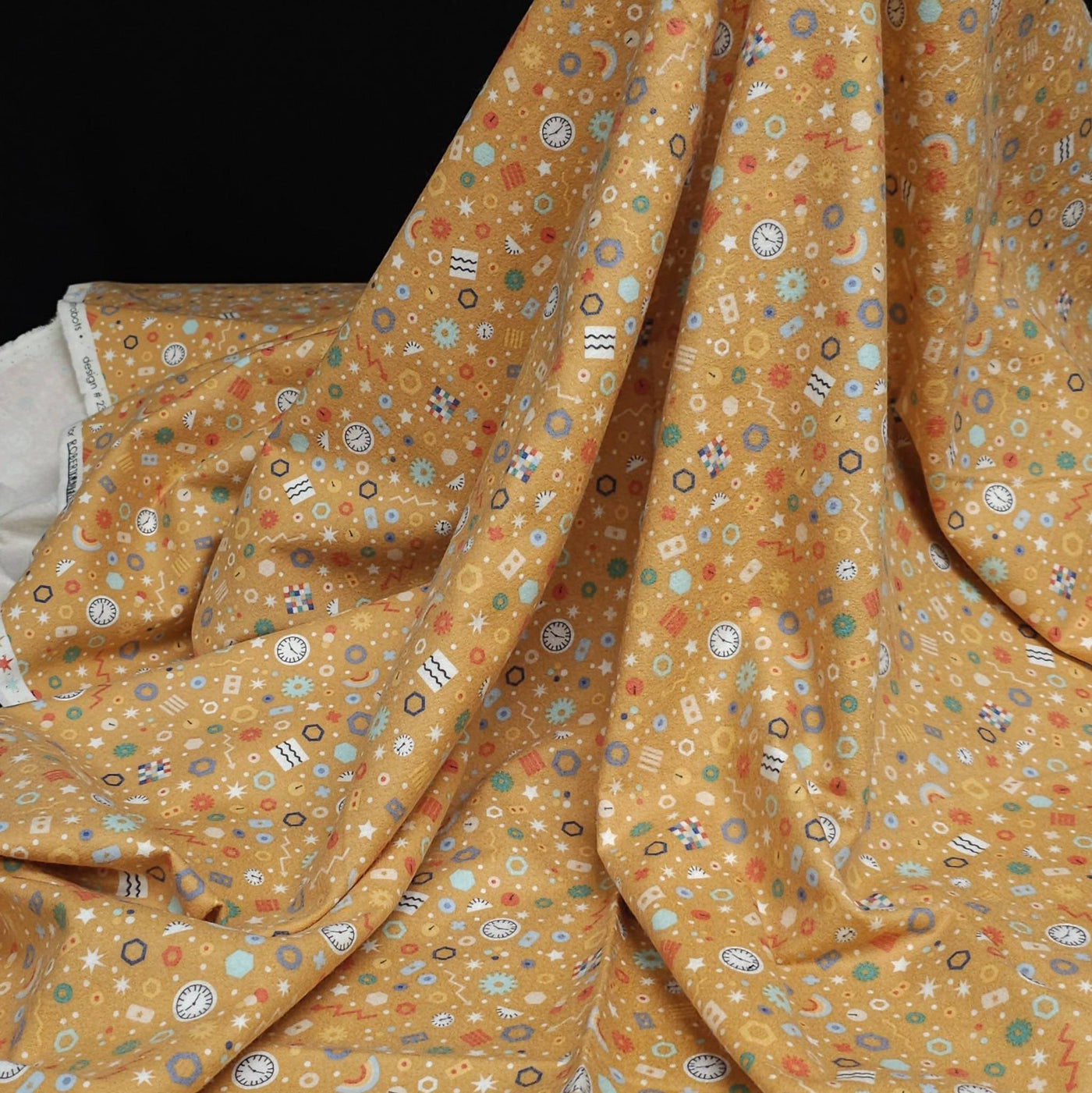 Astrobot Flannel | Gold | Robert Kaufman