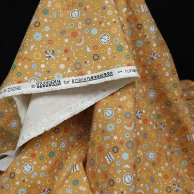 Astrobot Flannel | Gold | Robert Kaufman