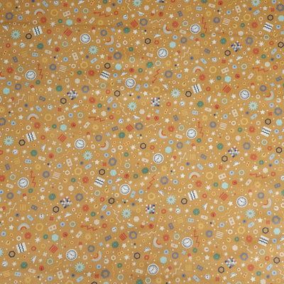 Astrobot Flannel | Gold | Robert Kaufman