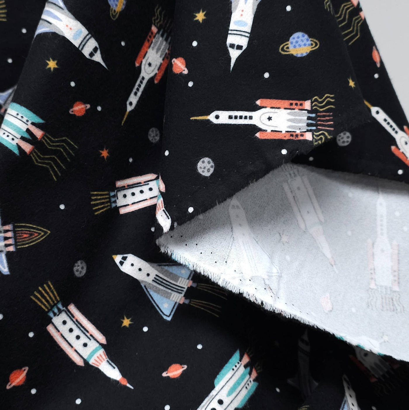 Astrobot Flannel | Black | Robert Kaufman