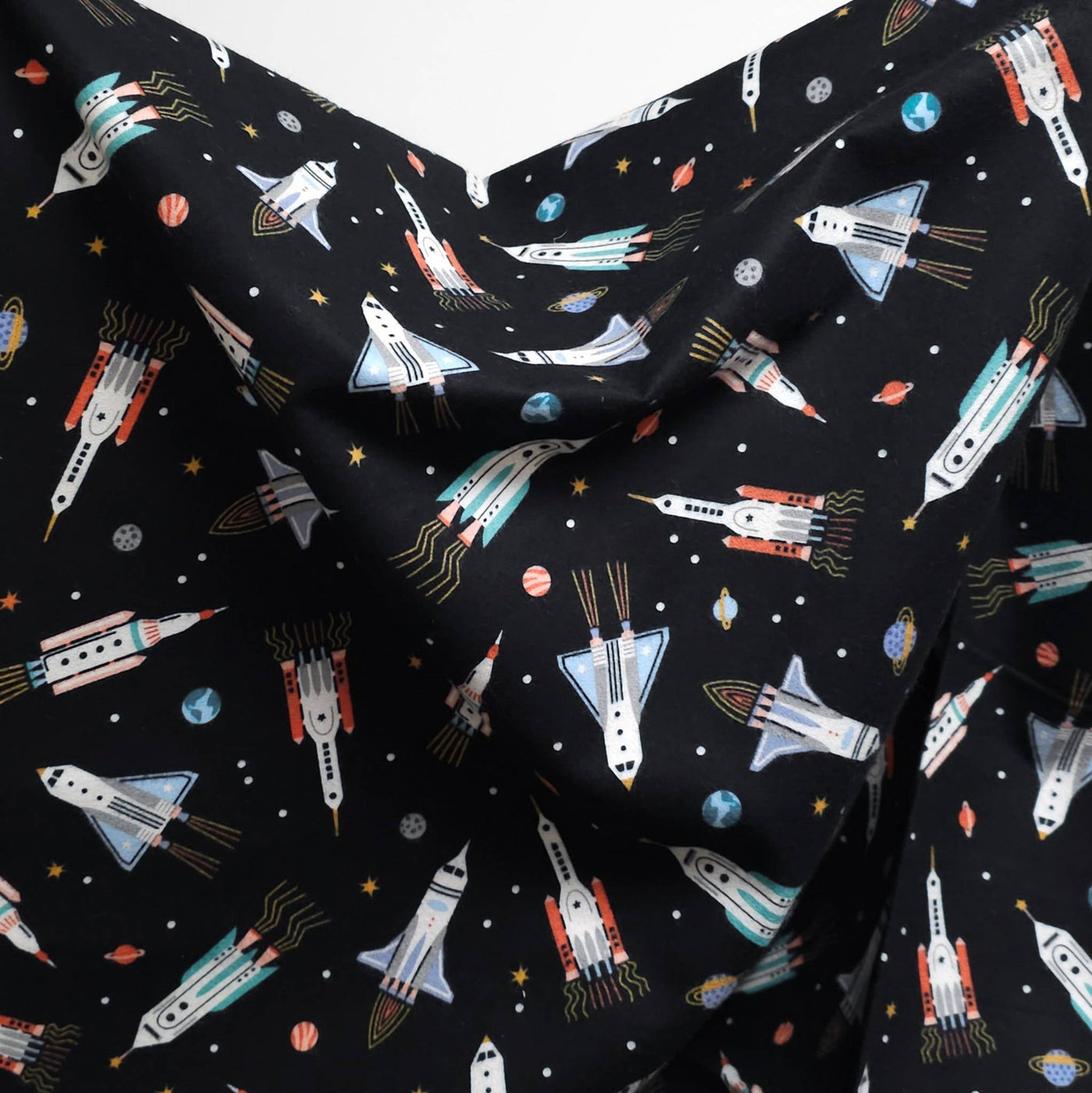 Astrobot Flannel | Black | Robert Kaufman