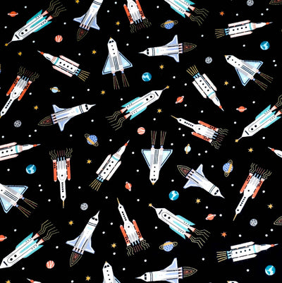 Astrobot Flannel | Black | Robert Kaufman