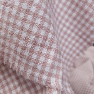 Organic Cotton | Gingham | 5 mm - Dusty Pink