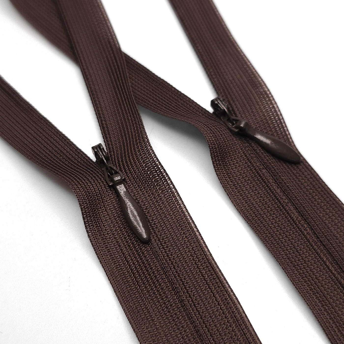 KKF | Closed End Invisible Zipper | #3 | Brown | 7 1/2'' - 19 cm
