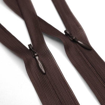 KKF | Closed End Invisible Zipper | #3 | Brown | 7 1/2'' - 19 cm