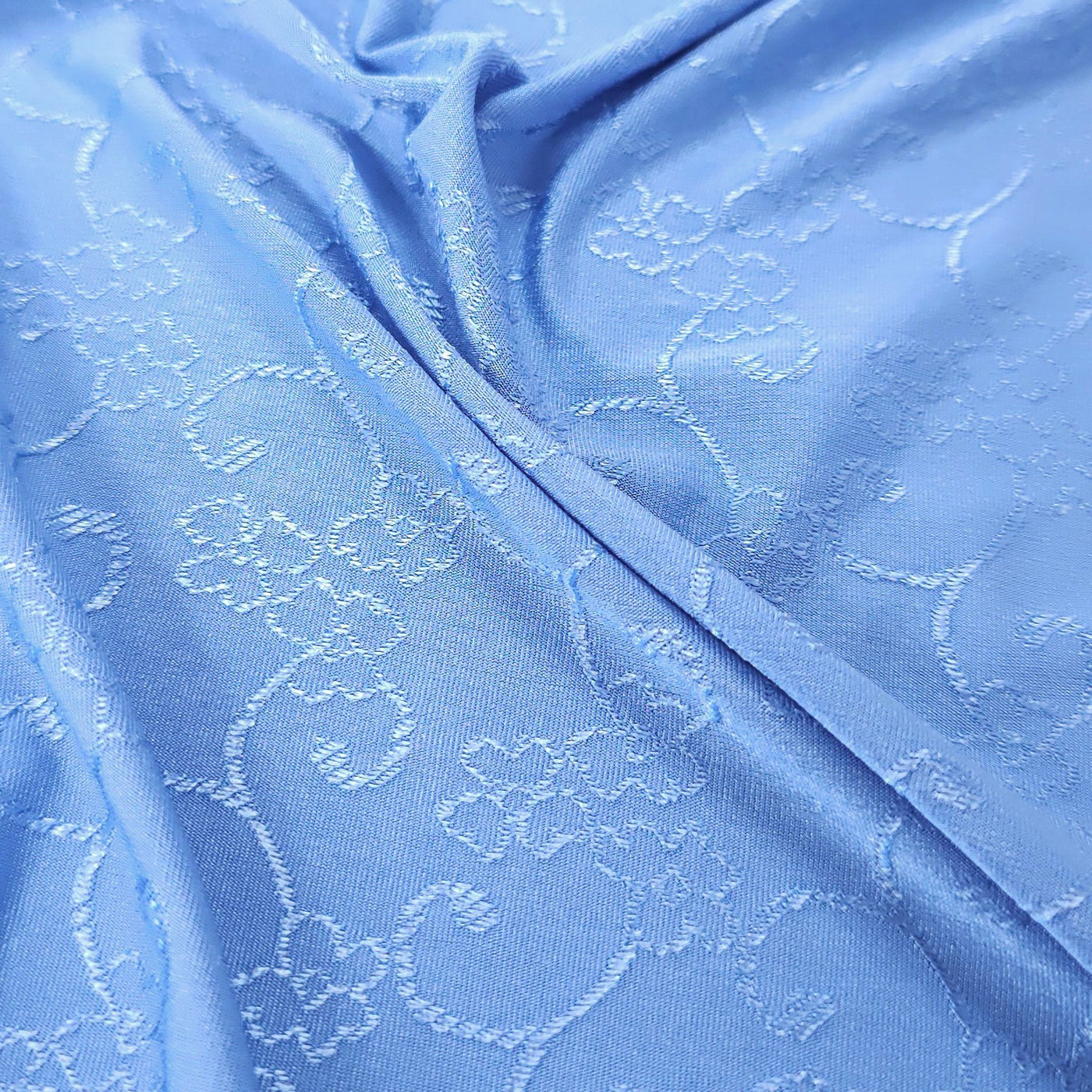 Micro Nylon | Jacquard | Made in France | Blue | 89 cm | END OF ROLL