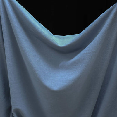 Lightweight Cotton & Bamboo Jersey Fabric | Steel Blue
