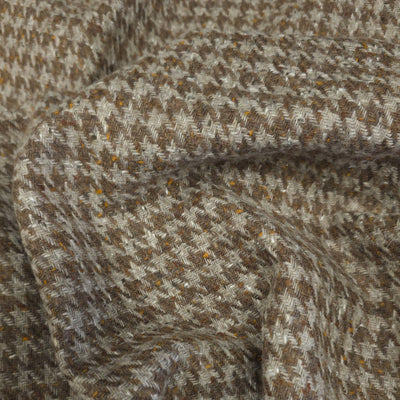 Wool Blend | Large Houndstooth | Brown
