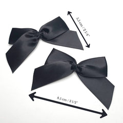 Large Satin Ribbon Bows | Decorative Sewing Embellishments | Packs of 2