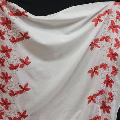 Embroidered Cotton with Floral Appliqué 