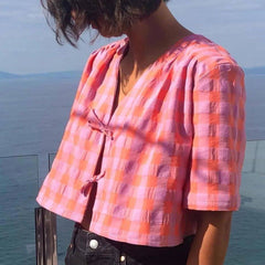 PDF SEWING PATTERN | Sacha Tie-Front Blouse | Maéli Paris | FRENCH ONLY