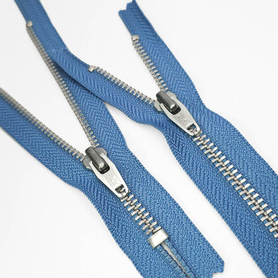 YKK | Closed End Zipper | Metal | Blue | #5 | 5 3/4'' - 14.5 cm