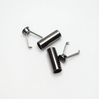 Metal Cord Ends | 2 Pieces | 5 mm - Gunmetal