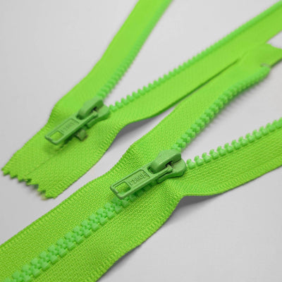 Closed End Zipper | Molded Plastic | Neon Green | #5 | 6 3/4'' - 17 cm