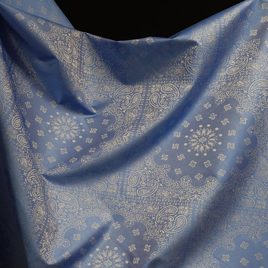 Jeté De Canapé Jacquard Taille Réelle – 100% Coton Tissé Main, Motif Festif Bleu/rouge