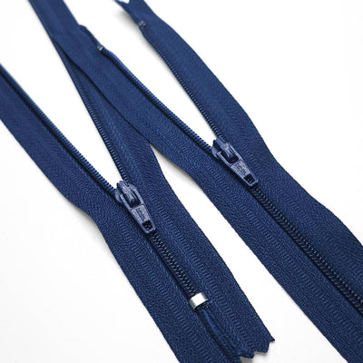 KKF | Closed End Nylon Coil Zipper | Navy Blue | #3 | 9'' - 23 cm