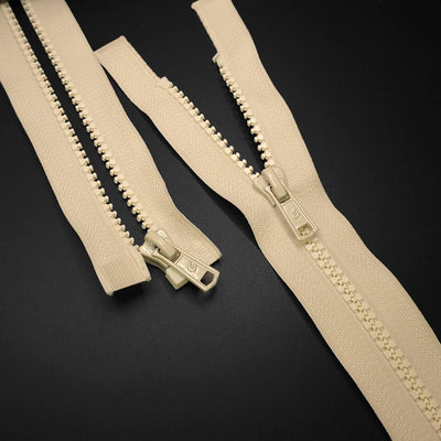 Open-End Zipper | Molded Plastic | Cream | #5