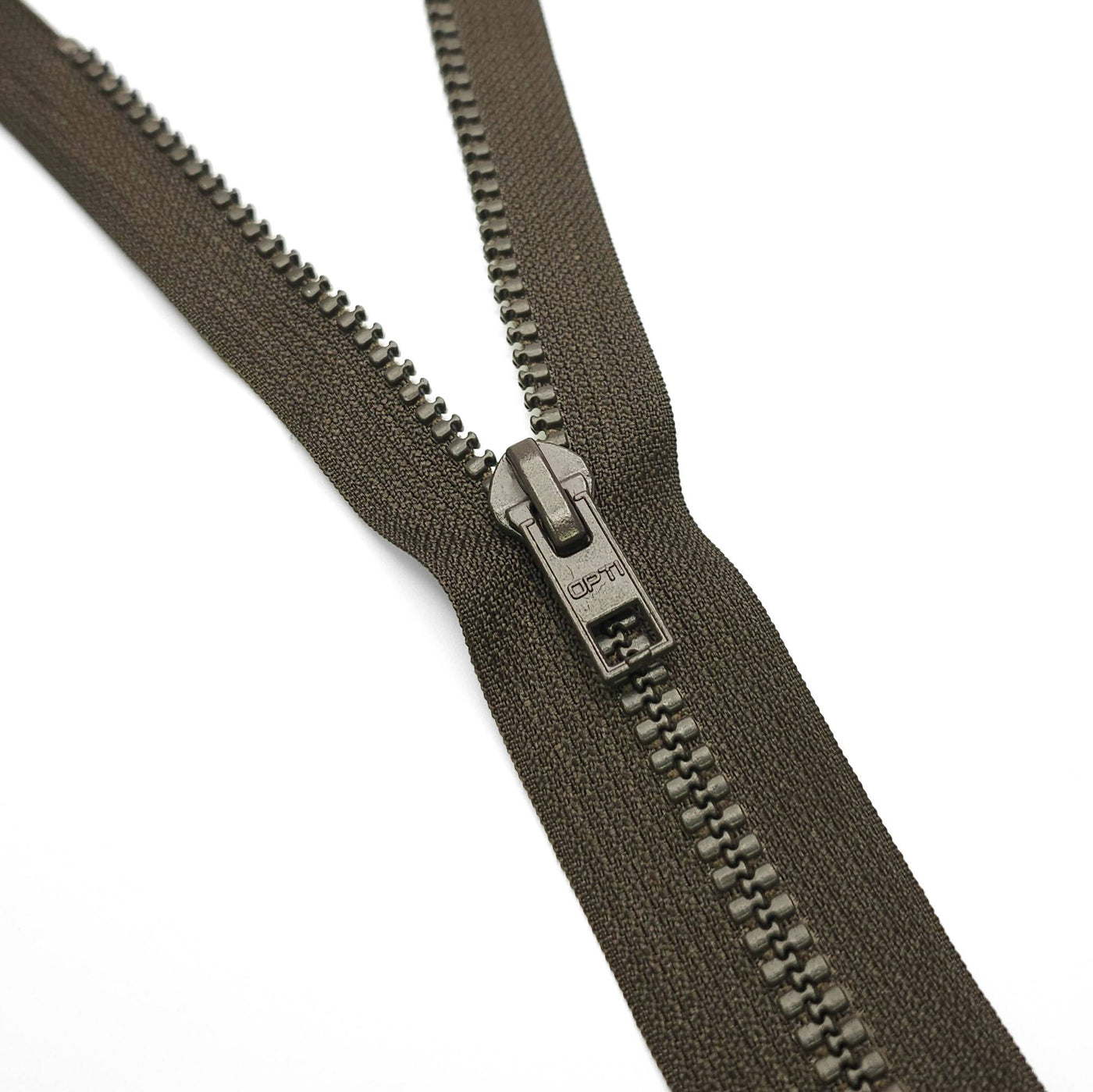 Open-End Zipper | Molded Plastic | Dark khaki brown | #5 | 22'' - 56 cm
