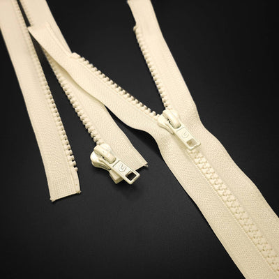 Open-End Zipper | Molded Plastic | White | #5