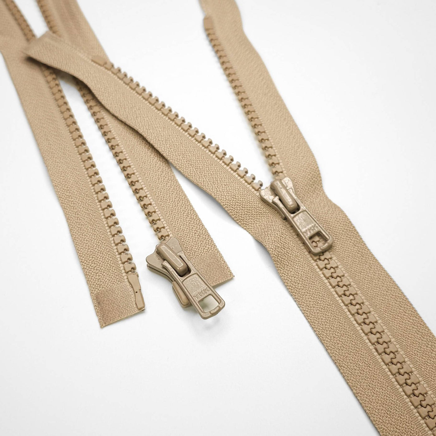 YKK | Open-End Zipper | Molded Plastic | Beige | #5 | 23'' - 58.5 cm