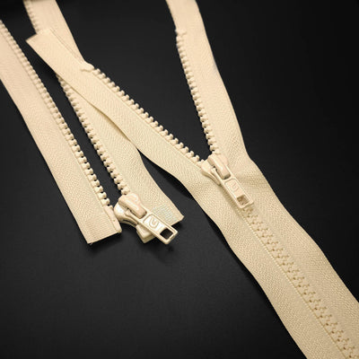 Open-End Zipper | Molded Plastic | Beige | #5 | 28 1/2'' - 72 cm