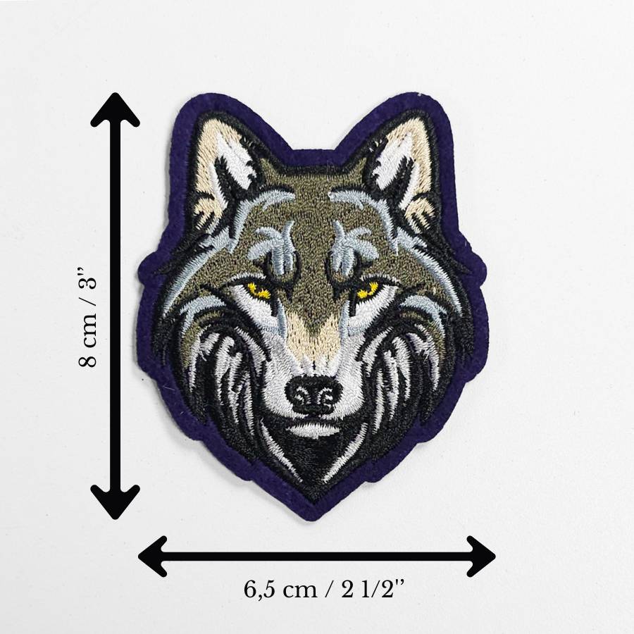 Wolf Head Iron-On Patch | Les Tissées
