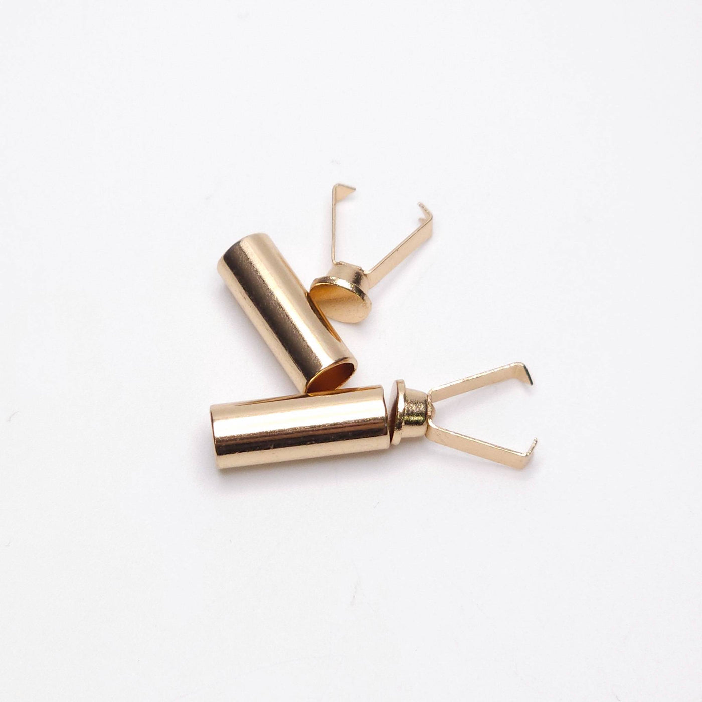 Metal Cord Ends | 2 Pieces | 5 mm - Gold