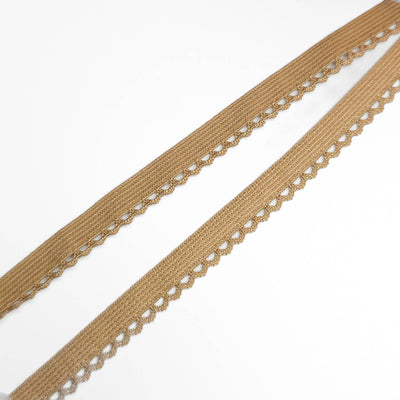 Picot Edge Elastic | Camel | 10 mm - 3/8"