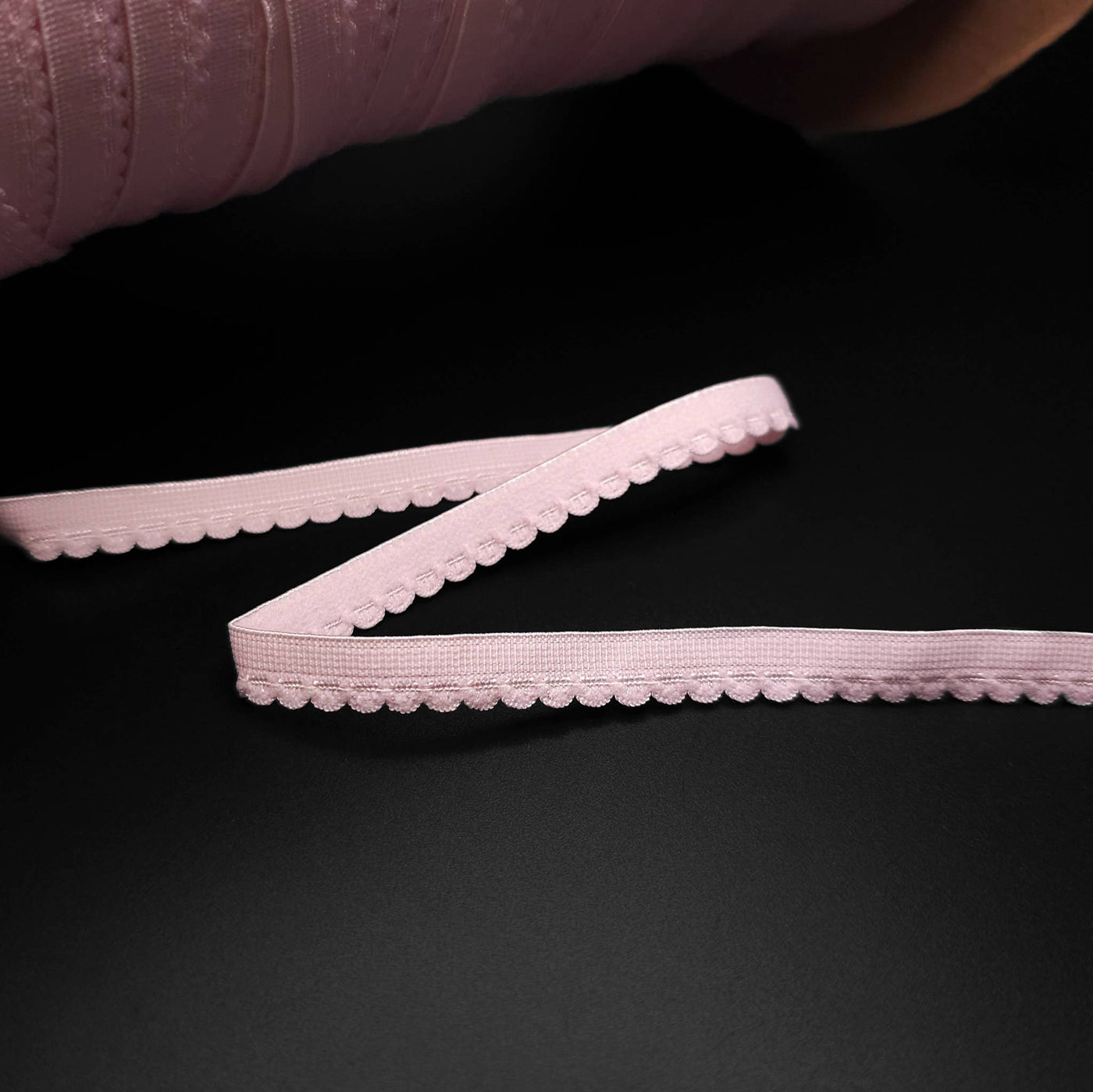 Picot Edge Elastic | Light Pink | 8 mm - 5/16"