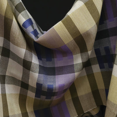 Wool Blend | Lightweight Twill Check | Highland Soft