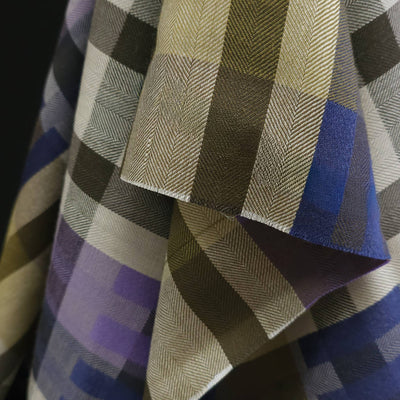 Wool Blend | Lightweight Twill Check | Highland Soft