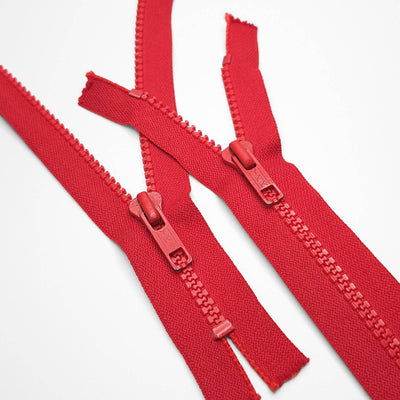 YKK Closed End Zipper | Molded Plastic | Red | #5 | 10 3/4'' - 27 cm