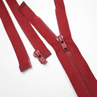 YKK | Open-End Zipper | Molded Plastic | Red | #3
