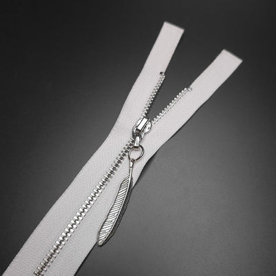 KKF | Open End Zipper | Nickel | #3 | 29'' - 74cm | White