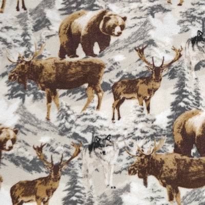 Polar Fleece | Majestic Beasts | Soft Brown