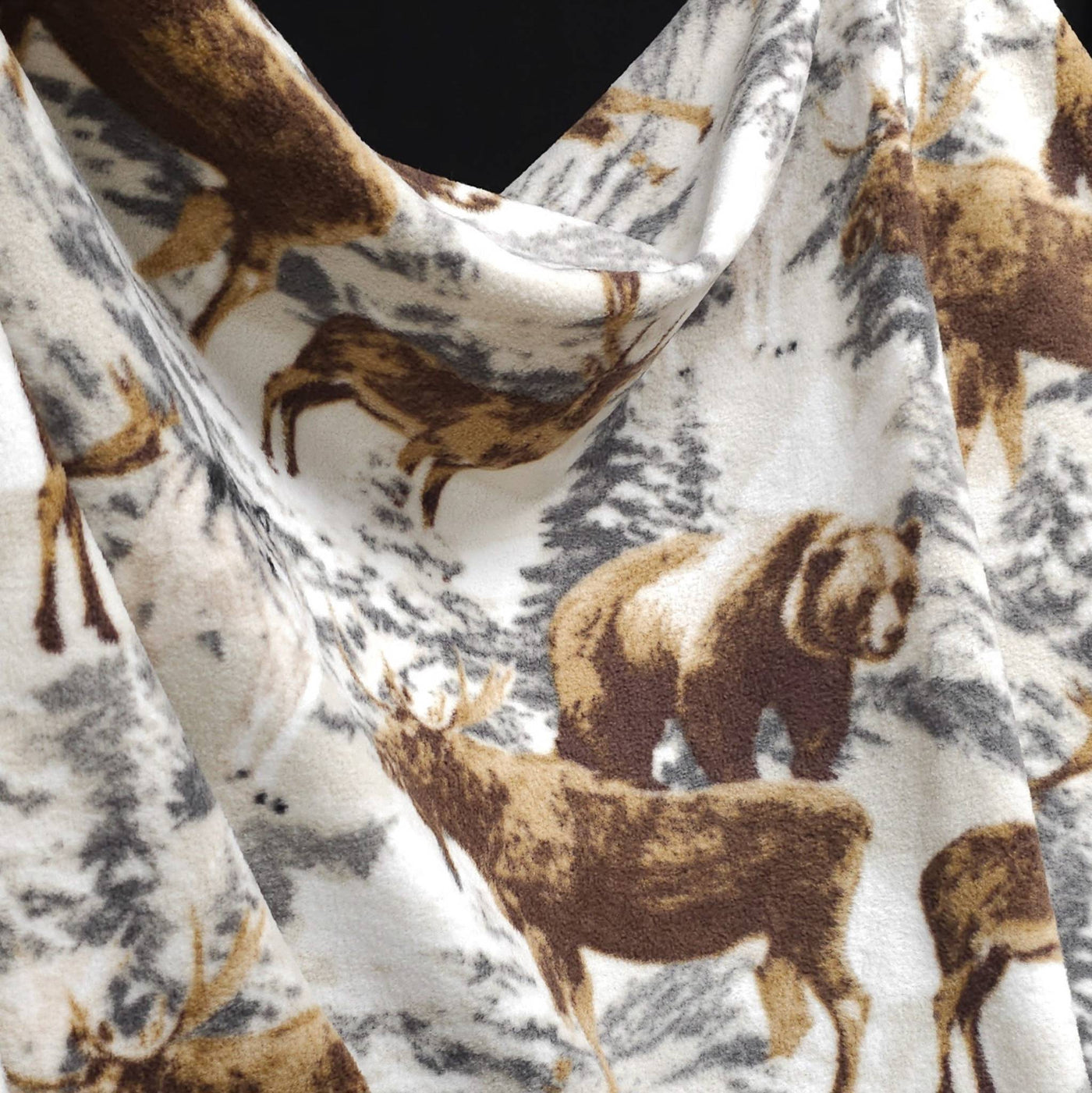 Polar Fleece | Majestic Beasts | Soft Brown
