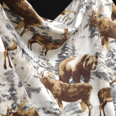 Polar Fleece | Majestic Beasts | Soft Brown