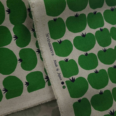 Cotton Flax Print Canvas | Tomatoes | By Robert Kaufman | Green